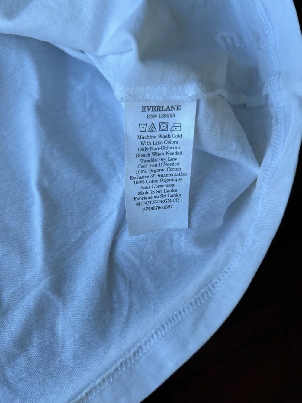 Everlane White Short Sleeve Crew Neck Tee basic size XL - Picture 6 of 6